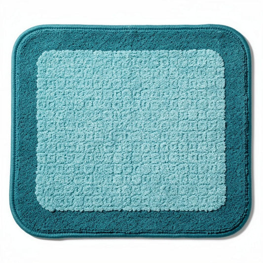Tapis de bain en microfibre bleu clair 60 x 60 x 2cm pour salle de bain