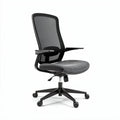 Chaise de bureau ergonomique en mesh noir avec accoudoirs et roulettes 50 x 60 x 95cm