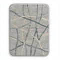 Tapis en coton gris pour intérieur dimensions 70 x 50 x 1cm motif abstrait