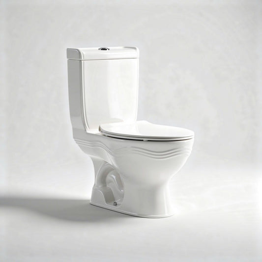 Toilette blanche en céramique avec réservoir intégré dimensions 70 x 38 x 80cm