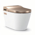 Wc suspendu intelligent blanc avec couvercle doré dimensions 70 x 40 x 45cm